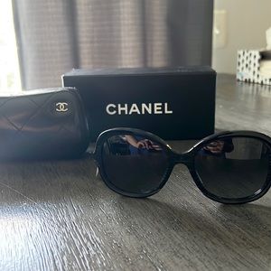 Chanel Sunglasses Black. Style 0CH5320. Black with subtle shimmer.